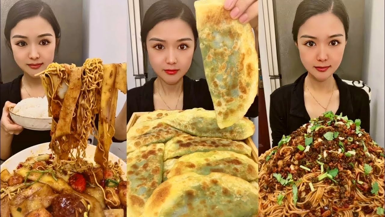 Asmr Eating Spicy Noodles Big Bites | 비빔국수 먹기,마라샹궈 밥 먹방 | 중국면먹방/마라탕/연잎밥/튀김빵,만두 | 중국삼겹살 빵가정식 먹방 리얼사운드
