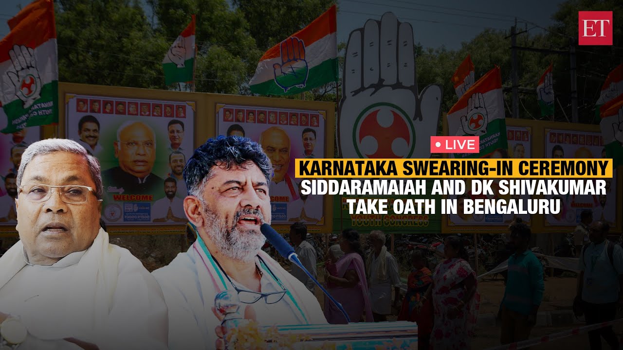 Karnataka swearing-in ceremony: Siddaramaiah and DK Shivakumar take oath in Bengaluru | Live