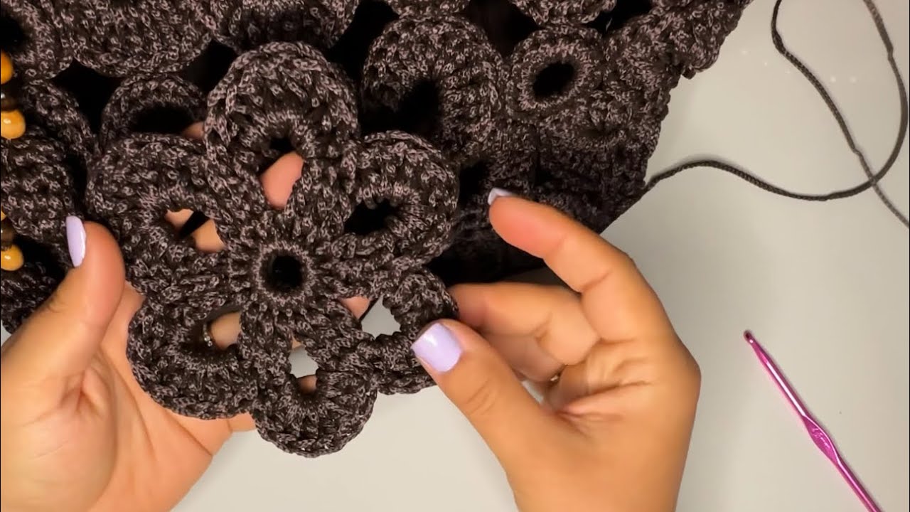 TUTORIAL DA FLORZINHA | Bolsa floral  | passo a passo dessa florzinha bem simples de fazer. 