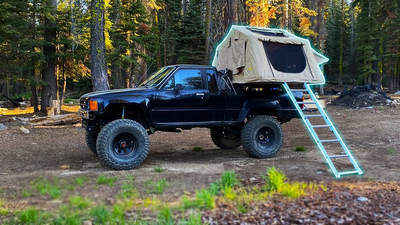 Наш первый поход по суше в палатке на крыше — Toyota Pickup Rock Crawler | Ft. GIANT TREES