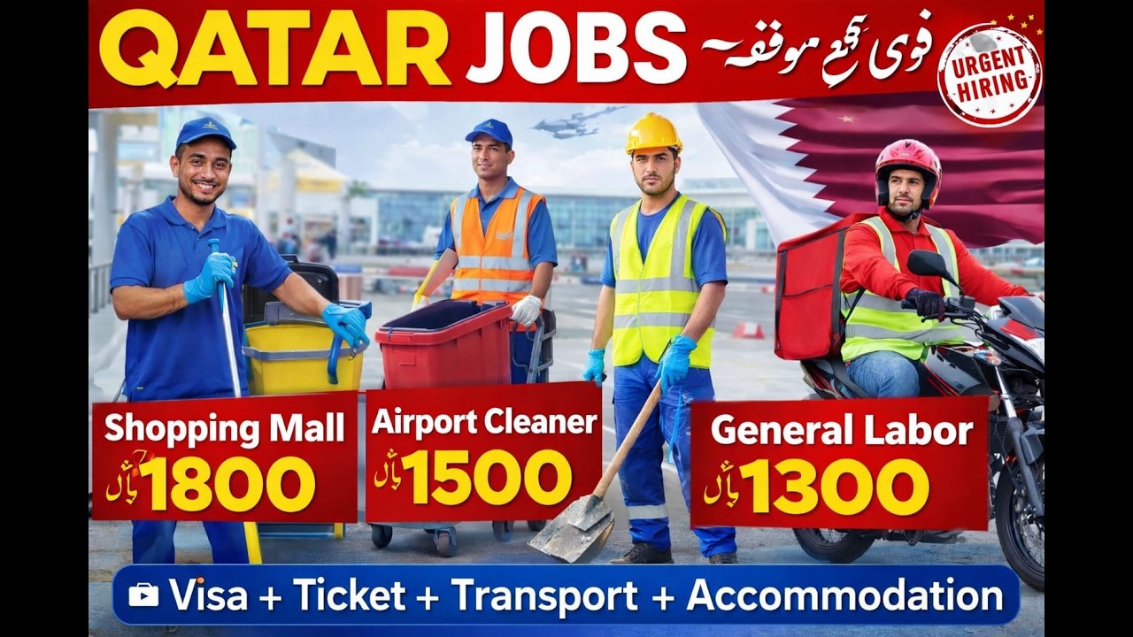 VIDEO NO 2 QATAR JOBS CLEARNER, BIKE RIDER AND GENERAL LABOUR