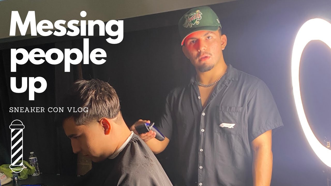 Messing peoples haircuts up at sneaker con! Calm lil vlog