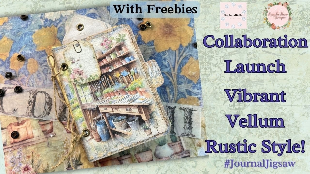 EXCITING Collaboration Launch -  Vibrant Vellum Rustic Style #Journaljigsaw