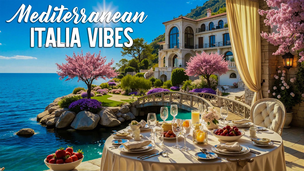 Mediterranean Summer Reverie ⛵️🍋 Gentle Guitar Serenades & Italian Coastal Bliss