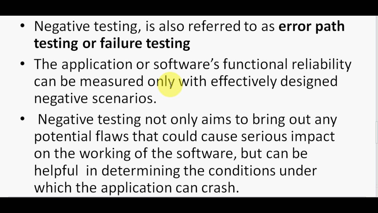 What is Negative Testing