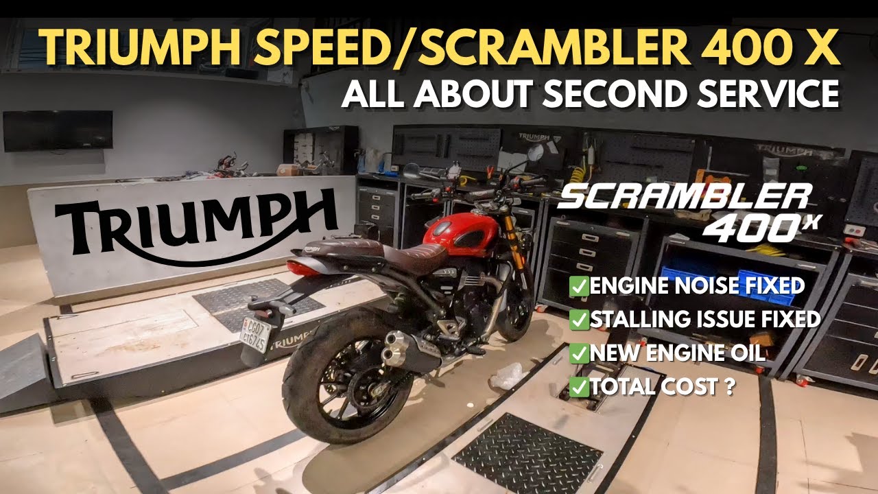 Second Service of TRIUMPH SCRAMBLER 400 X🤑 | All You Need To Know🤔 | TwoWheelTrails