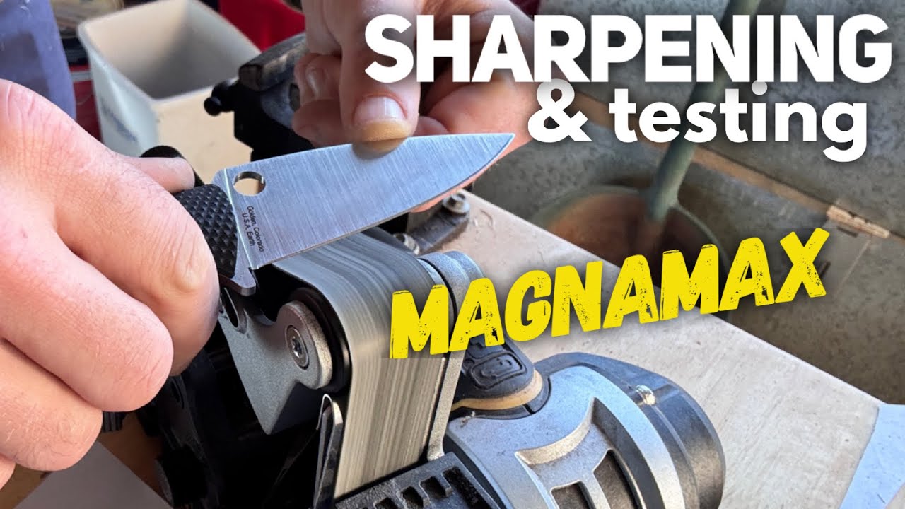 Sharpening Magnamax and testing it again after that