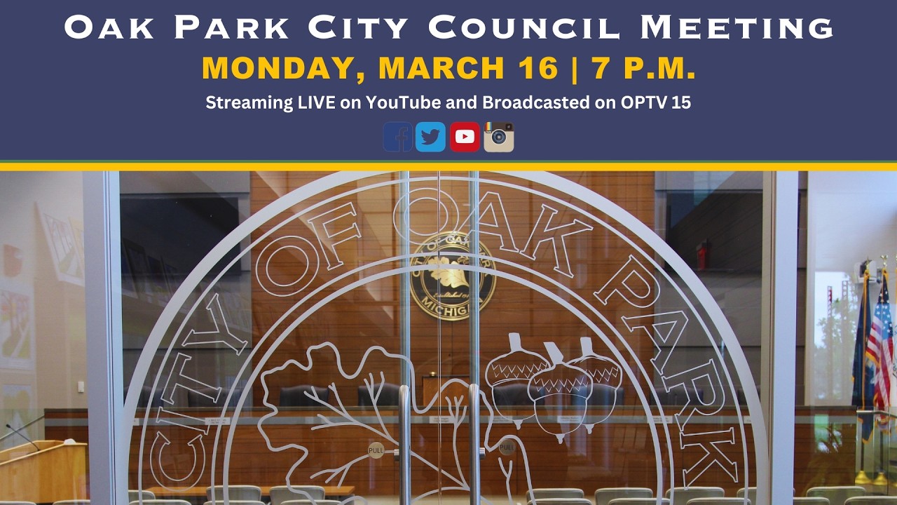 3/16/2026 Oak Park City Council Meeting (LIVE)