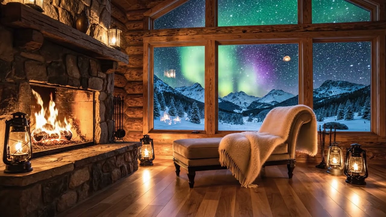 Cozy Fireplace Jazz Music: Warm 40 BPM Jazz for Deep Sleep Anxiety Relief and Relaxation