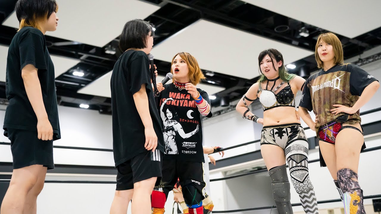 【スターダム】もう一つの世代闘争勃発！新人 さくらあやとHANAKOが月山和香、桜井まい、レディ・Cに噛みつく！『レディさん、桜井さん、月山！出てこい！』-5.21富山大会-【STARDOM】