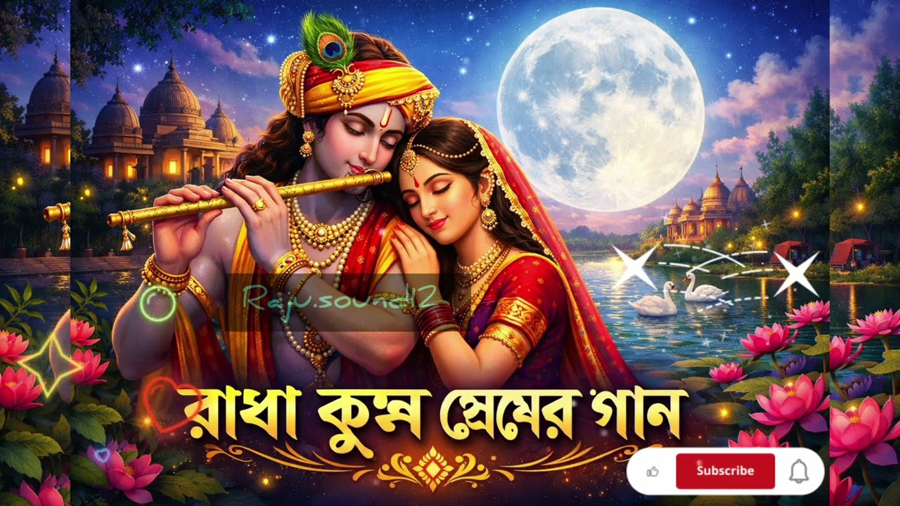 বাঁশির সুরে রাধা কৃষ্ণ | Beautiful Radha Krishna Song #Raju.Sound12 #Music 