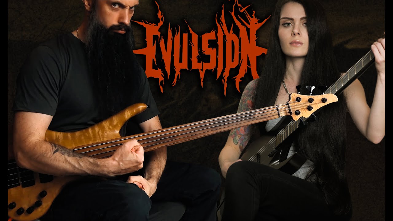 Evulsion - Grazed by Death (guitar and bass playthrough)