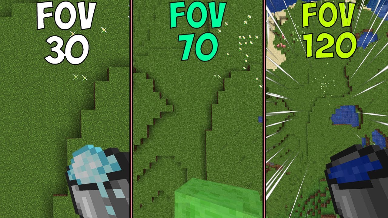 Water Bucket MLG with fov 30 vs fov 70 vs fov 120
