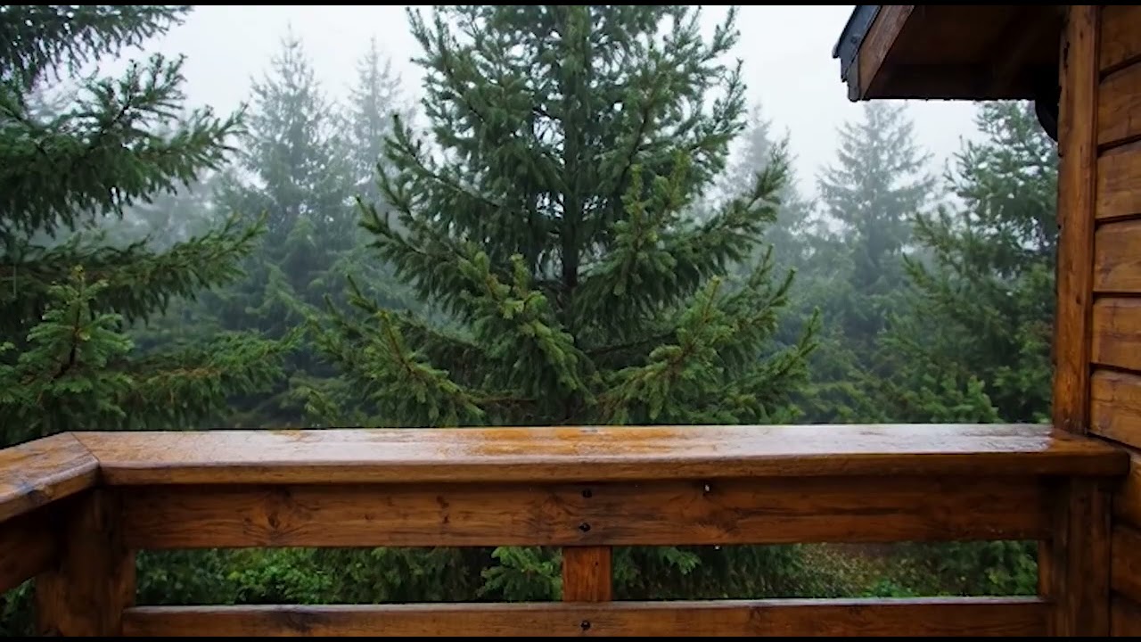 Rainy Forest Cabin 🌧️ Cozy Night Sleep Sounds