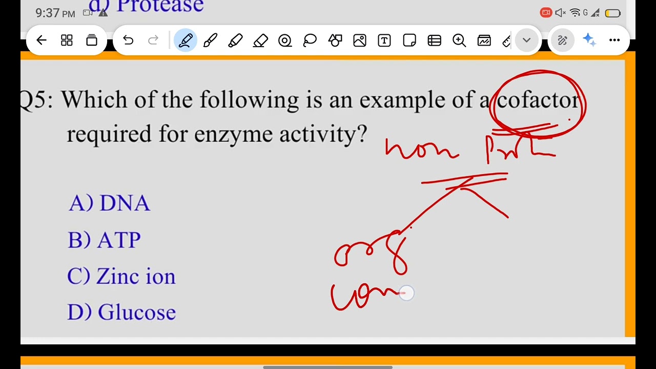 Enzyme objective of NEET 