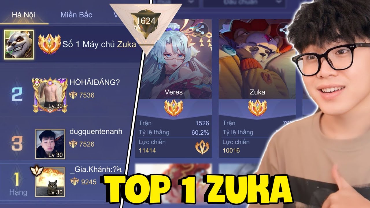 VUX MỘT ĐÊM ĐẤU ĐỈNH CAO 1600 ĐIỂM ZUKA TOP 1 VIỆT NAM HỦY DIỆT TEAM BẠN CỰC GẮT