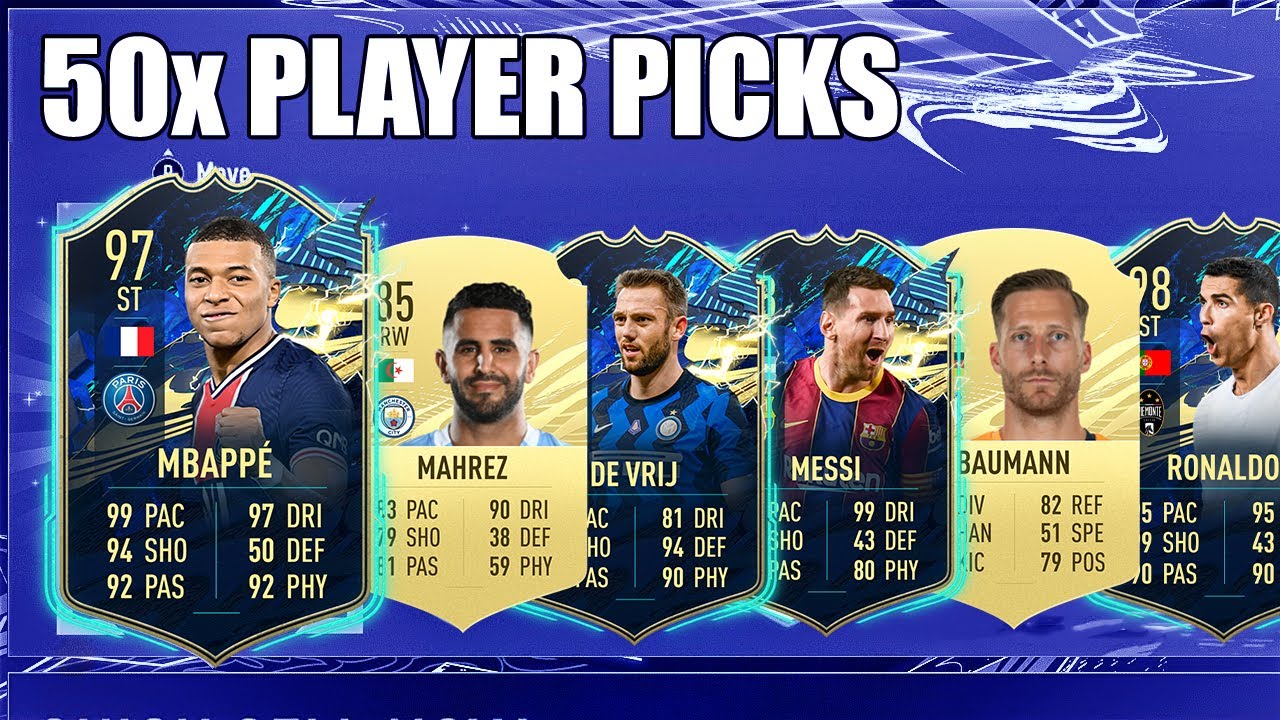 FIFA 21 ULTIMATE TOTS 50X PLAYER PICKS OPENING | 50x 80+ PLAYER PICKS!!!!