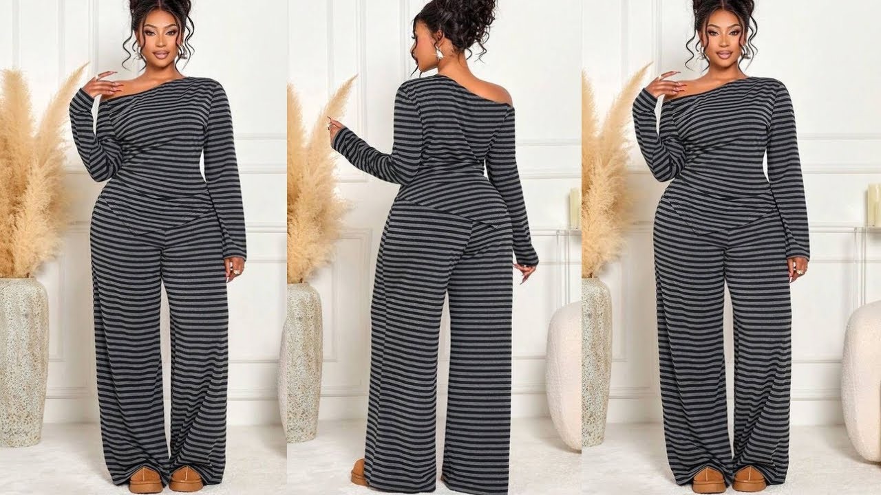HOW TO MAKE (Two Piece) ONE SIDE OFF SHOULDER STYLISH HEM TOP & A PALAZZO PANTS WITH BACK ELASTIC 