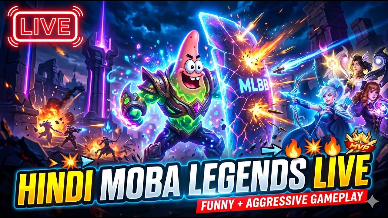 HINDI MOBA LEGEND LIVE 🔴 Ab Hoga Rank Push🔥🙏| Sathme khelne ke liye join 🔥 || #mlbblive #mlbbnew
