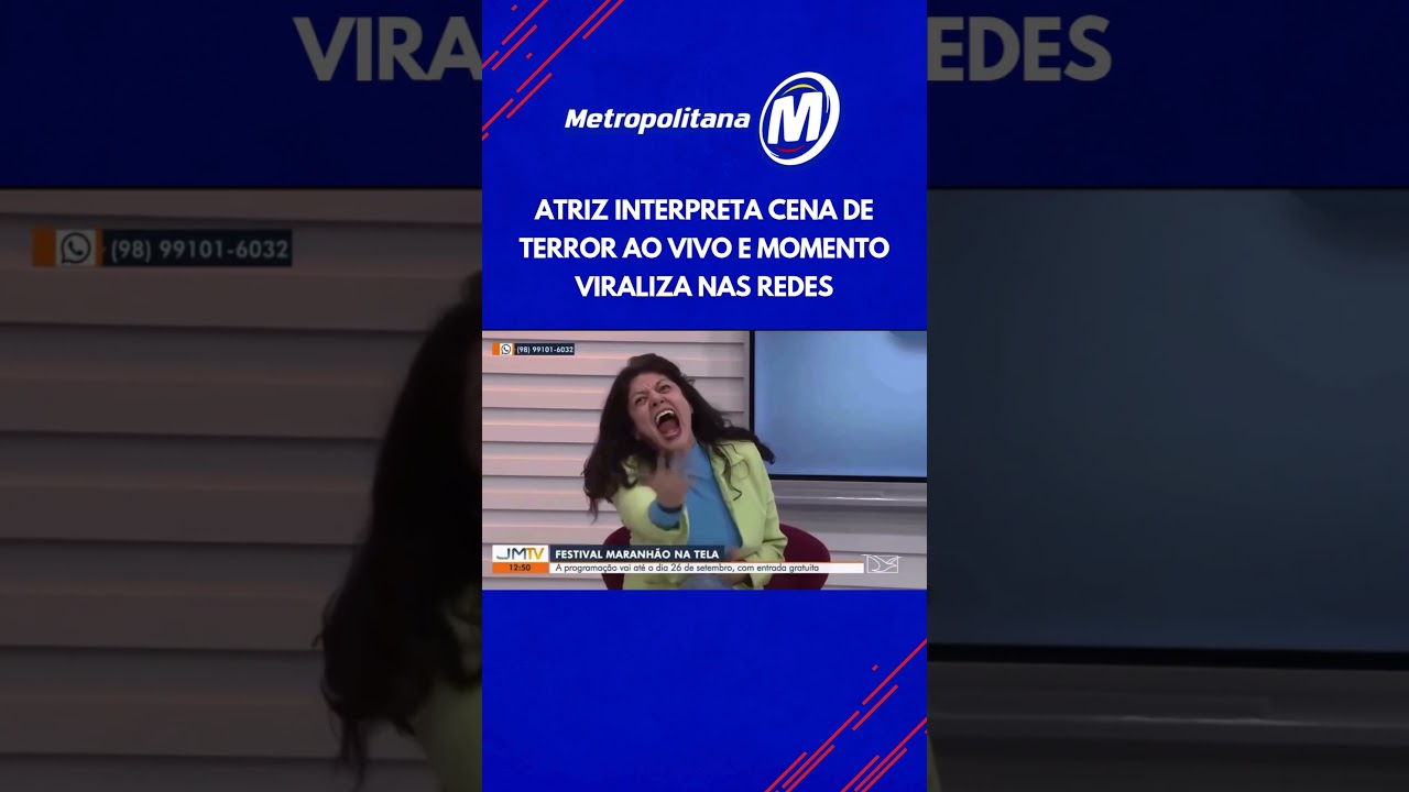 Atriz interpreta cena de terror ao vivo e momento viraliza nas redes
