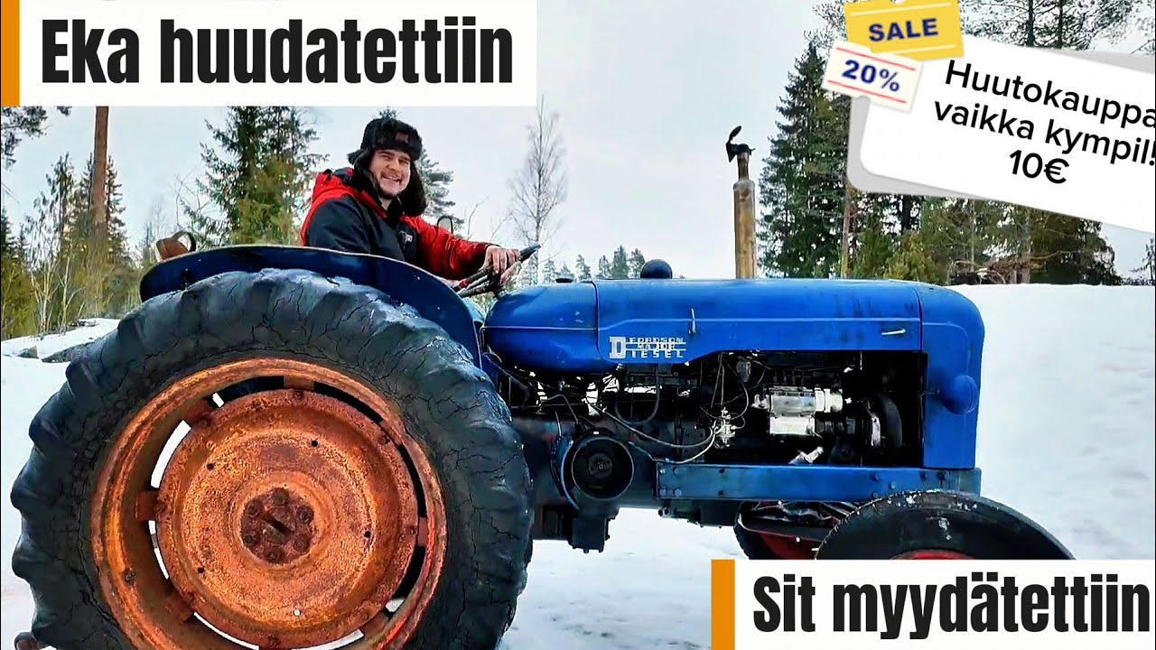 Fordsoni perkaa ja meklari tulee tontille kuvaamaan ja myydättämään