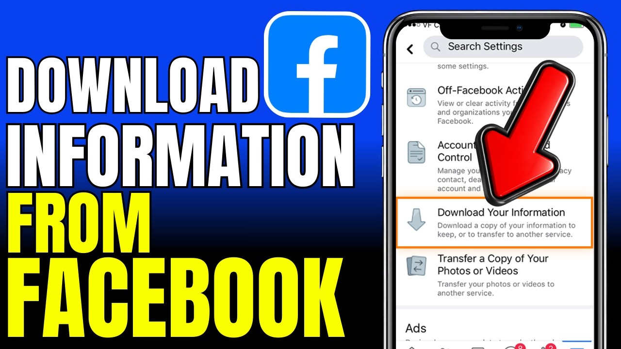 Как скачать информацию с Facebook (2026)