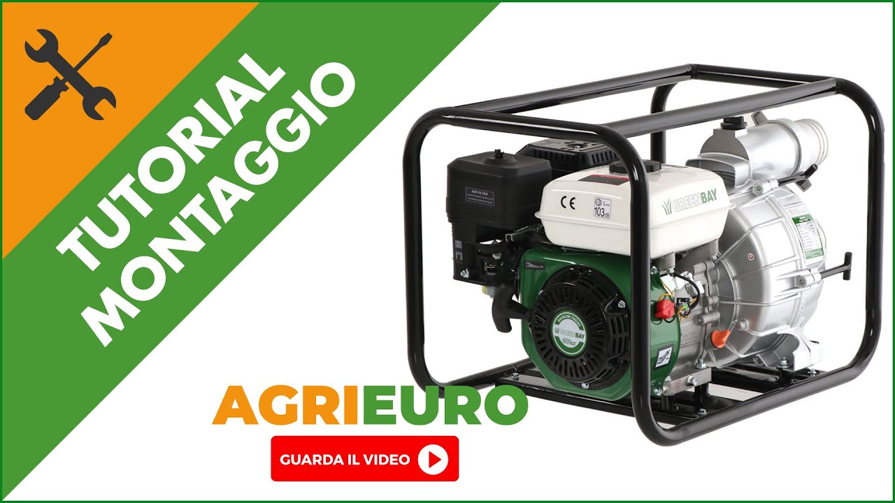 Motopompa a scoppio Greenbay GB-TWP 80: montaggio