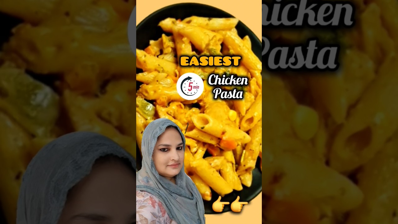 5 min tastiest chicken pasta😋 #viralshorts #ytshorts #youtubeshorts #shortsfeed #pastarecipe