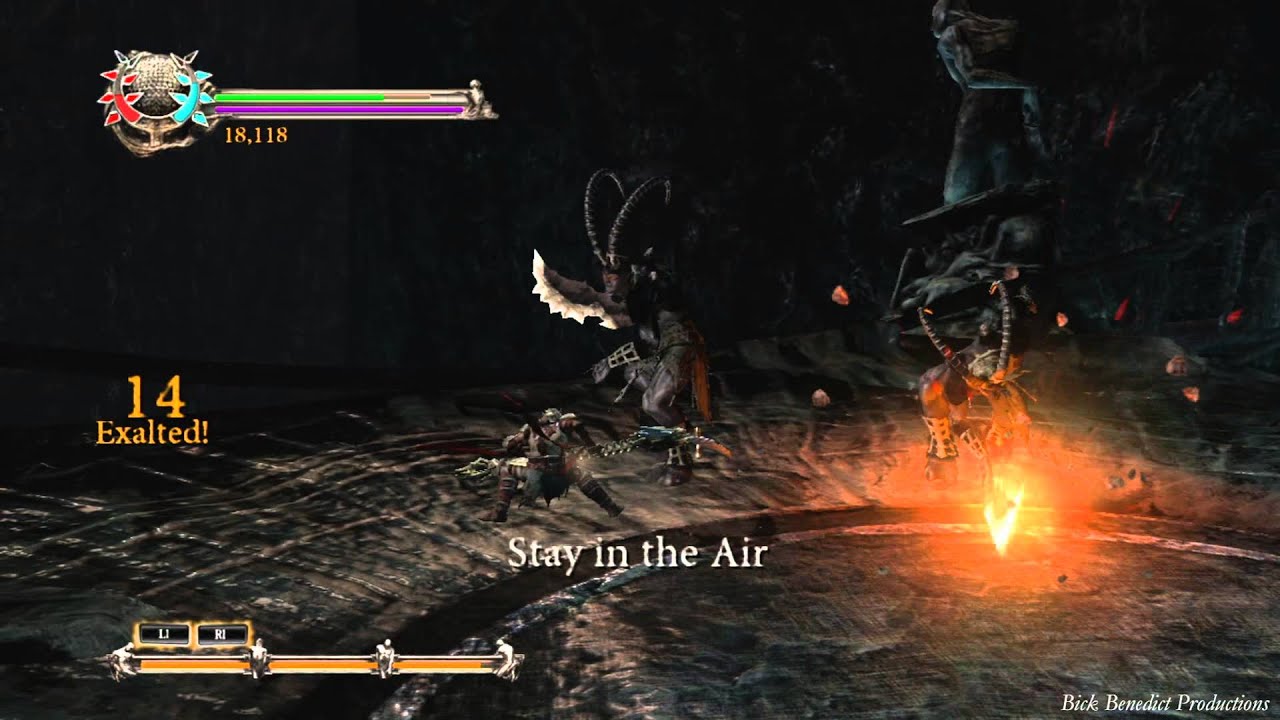 Dante's Inferno Fraud Malebolge Challenge #4 Stay in Air 8 Seconds Kill 2 Enemies While Doing So