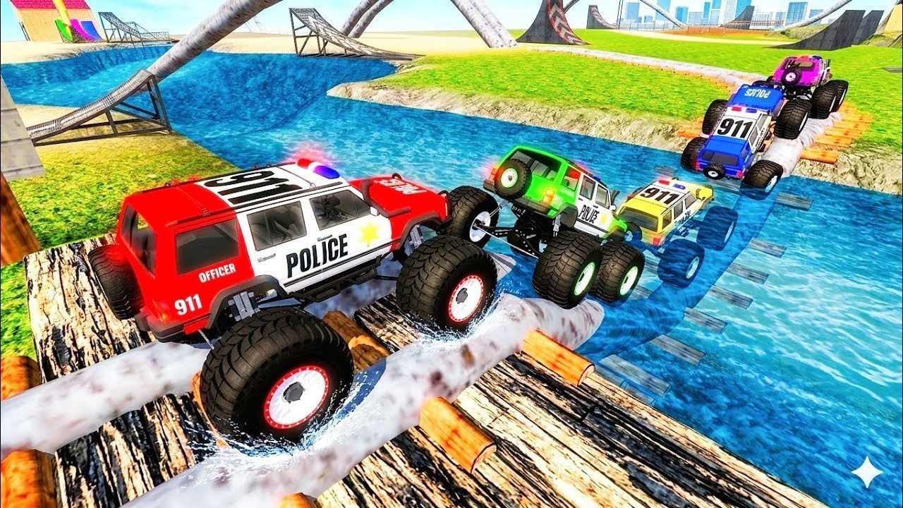 Impossible Off-Road Monster Truck Driver Racing #1 - Police Dirt Car Mud DrivingAndroid GamePlay 