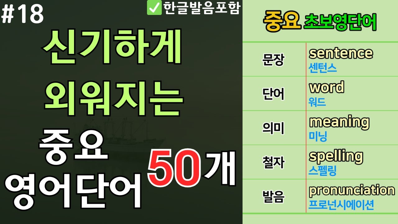 중요 영단어 50개 | 신기하게 외워져요