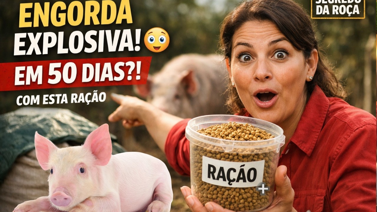 Engorda explosiva  Porcos de 150 kg em 50 dias com esta ração