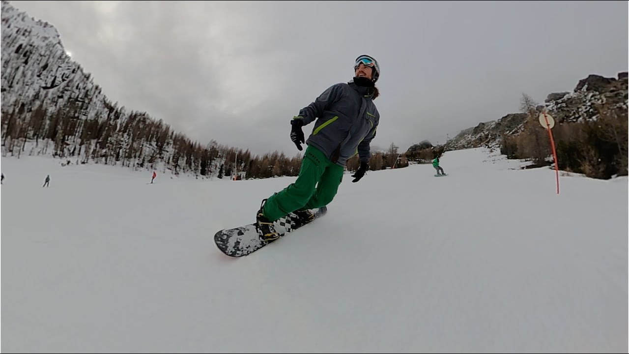 Snowboard in Chiesa In Valmalenco, Italy - December 2021