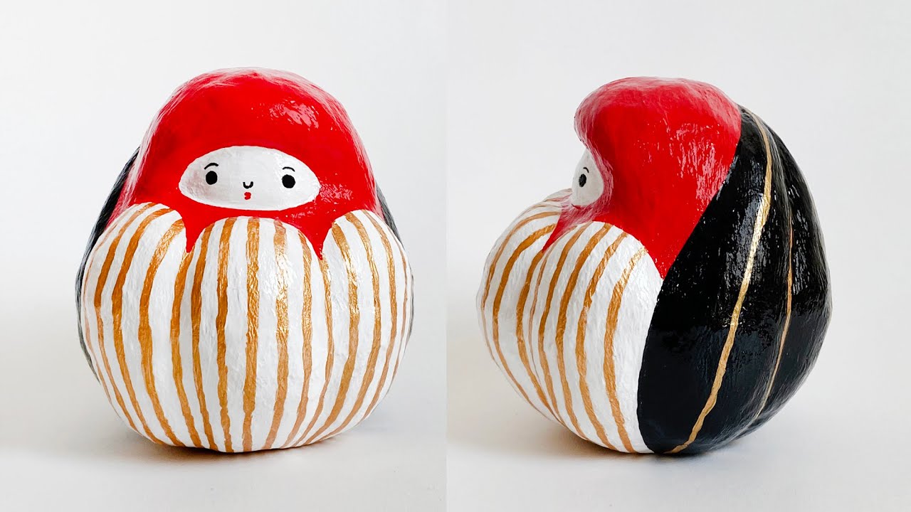ダルマの張り子をつくる｜Papermache Daruma doll