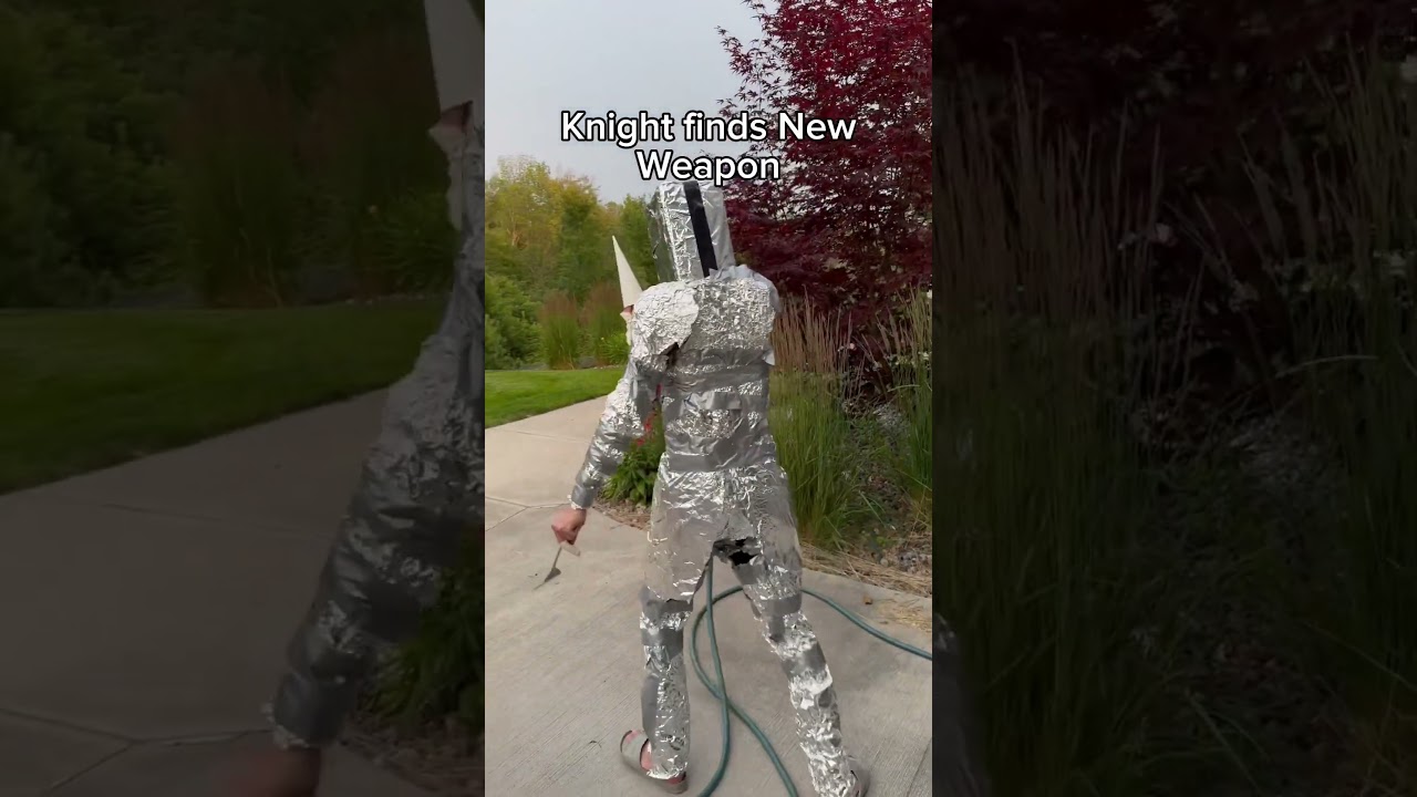 Knight finds new Weapon! Gnomes vs Knights! #trending #funny #gnome #gnomes #knight #war