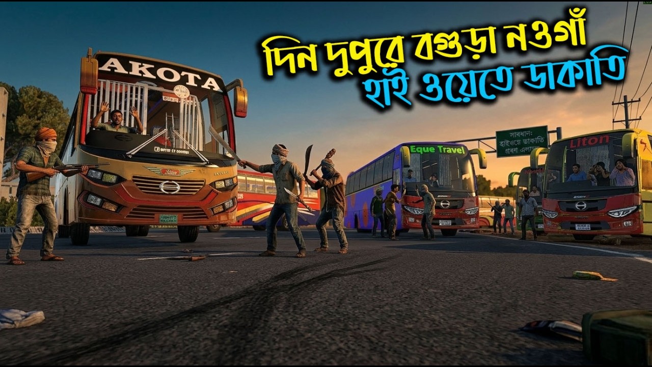 দিন দুপুরে বগুড়া নওগাঁ হাই ওয়তে ডাকাতি|Mbd map v8|ETS2|ETS2BD