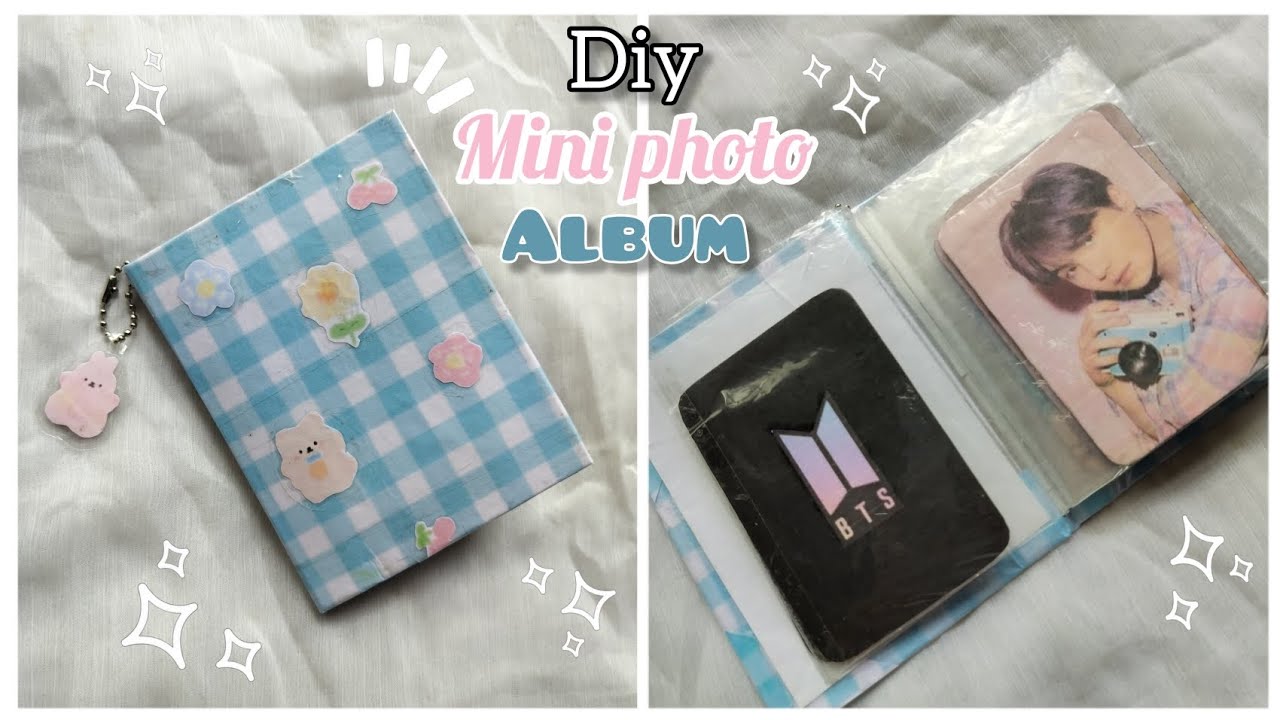 Handmade photo album | DIY mini photo album 🩵🌷#kawaiicrafts #miniphotoalbum
