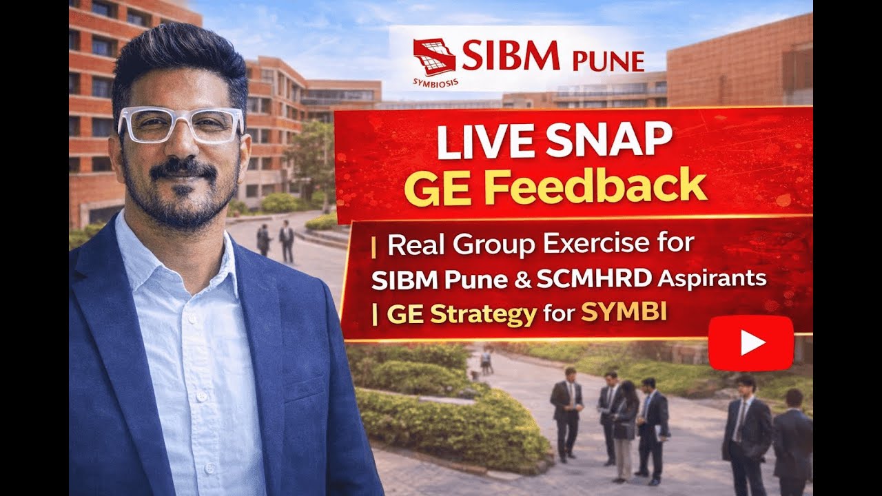 LIVE SNAP 2025 GE Mock | Реальное групповое упражнение для абитуриентов SIBM Pune и SCMHRD | Стра...
