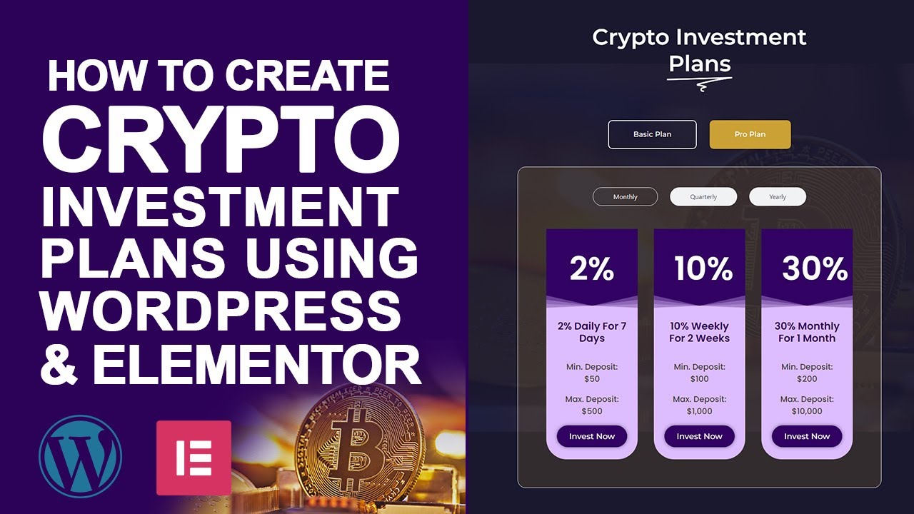 How to create A Crypto Investment Plans in WordPress Using Elementor