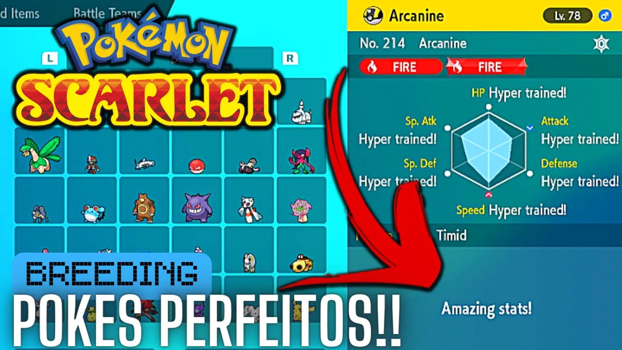 Como fazer Pokémon competitivo no SCARLET & VIOLET (ev's, iv's, natures e battle items).