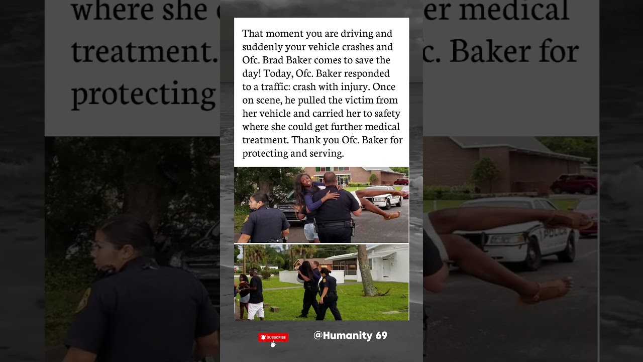 Hero Police Officer Rescues Injured Woman After Serious Car Crash | Inspiring Act of Courage