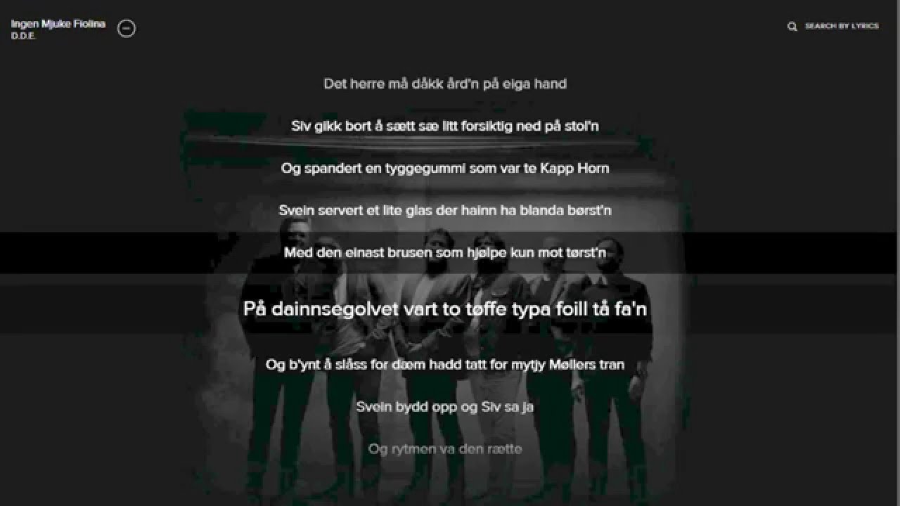 DDE - Ingen mjuke fiolina (lyrics)