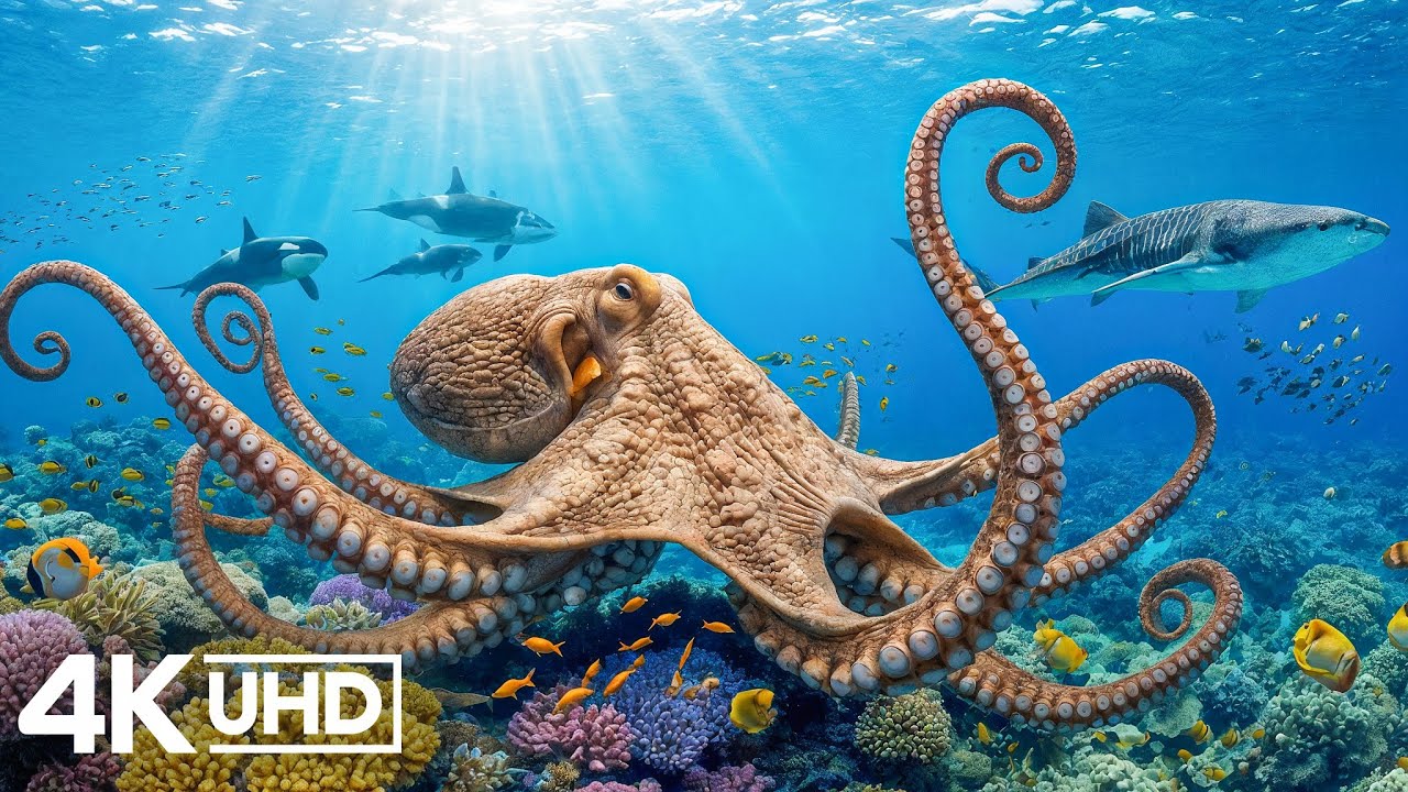 Аквариум 4K (ULTRA HD) - Успокаивающий опыт в аквариуме 🐠 Успокаивающая музыка для нервной системы