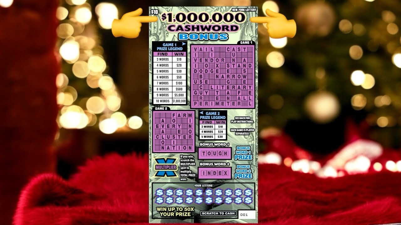 $1,000,000 Cashword Bonus Scratch Off Lottery Ticket!