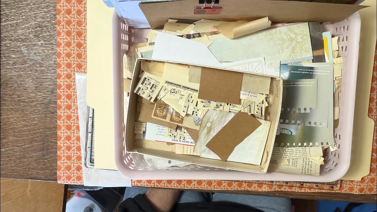 Making a masterboard of vintage papers