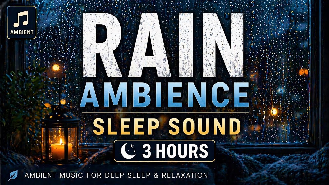 Rain Sounds for Sleeping 🌧 3 Hours | Calm Night Rain on Window | Deep Sleep, Relax, Study