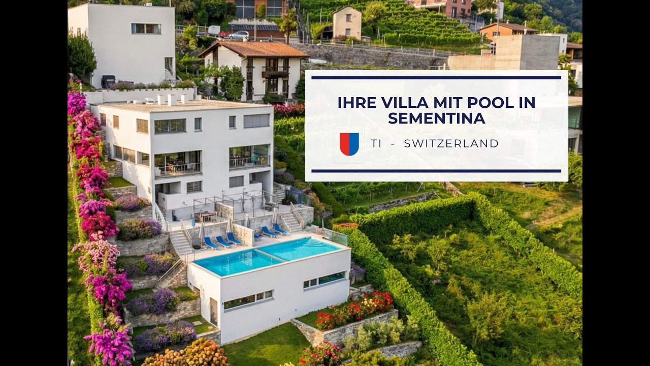 Luxusvilla in der Schweiz mit atemberaubendem Blick auf die Berge zu verkaufen 🇨🇭
