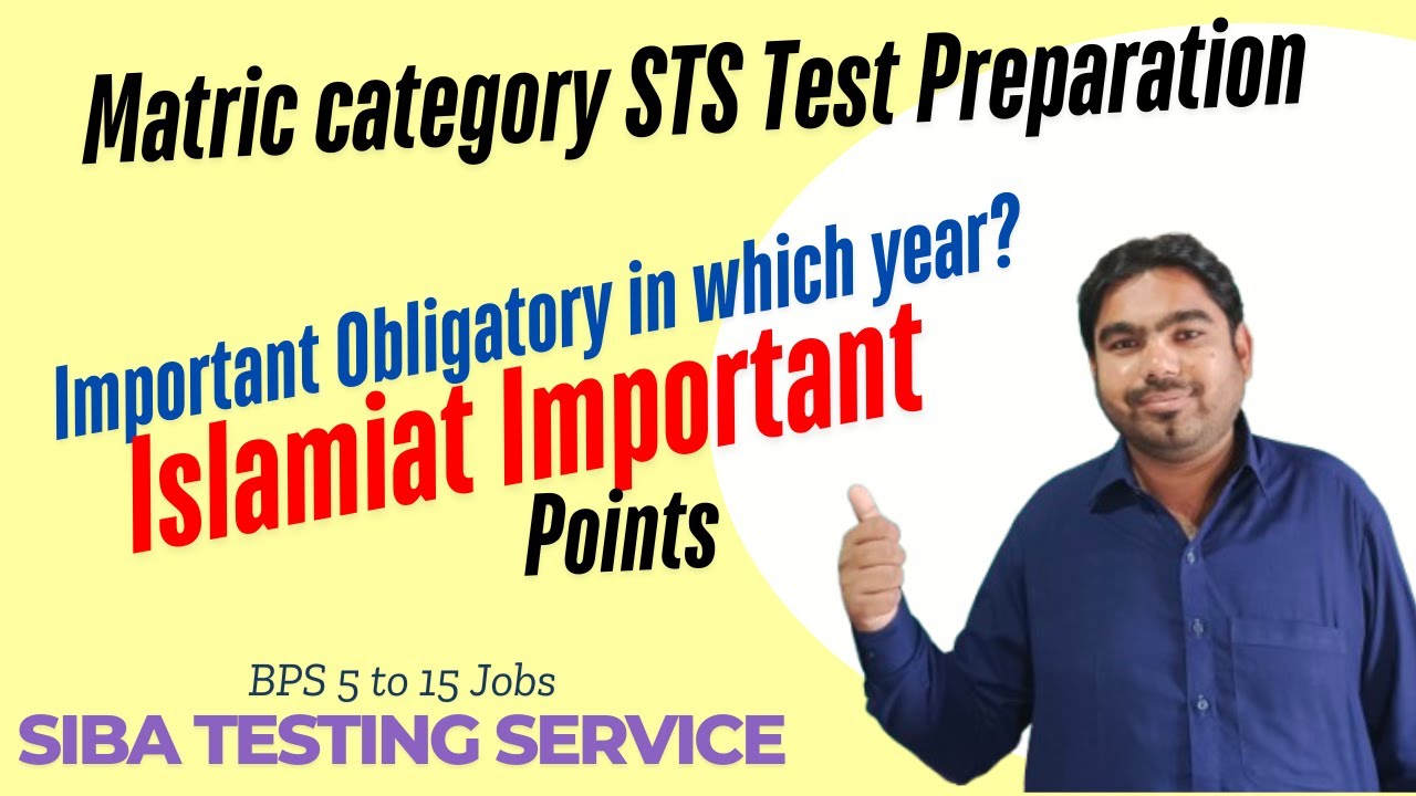 Important obligatory of Islam which year siba testing service matric category sts test preparation
