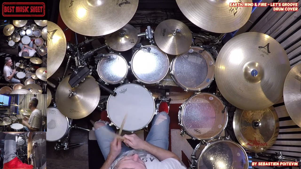 🥁 Earth, Wind and Fire Let's Groove DRUM COVER | Drum Sheet Music Let's Groove | Let's Groove Drums