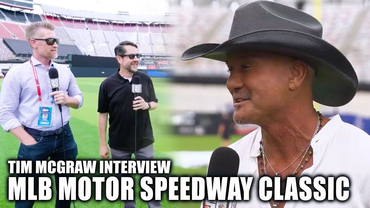 Tim McGraw 'IN AWE' performing ahead of the MLB Motor Speedway Classic 🎤⚾️ | ESPN MLB